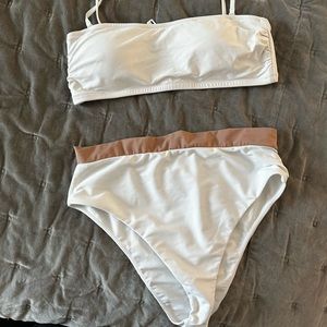 White high waist bikini